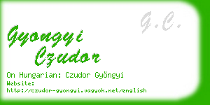 gyongyi czudor business card