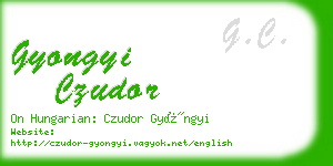 gyongyi czudor business card